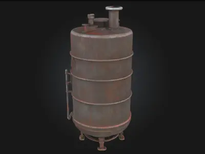 Rustic Boiler  Industrial Warmth with Vintage Character 3D model