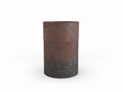 Barrel with graffiti 3D model
