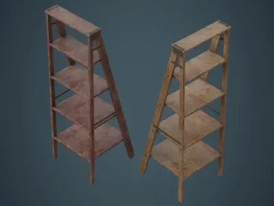Step Ladder 1B Low-poly 3D model