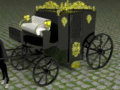 Vintage Carriage 4K 3D model