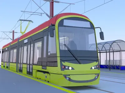 Warsaw tram and metro stations III 3D Model Pack