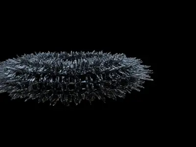 UFO in spike style in Blender 3d Free low-poly 3D model