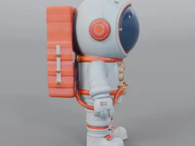 cartoon astronaut 3D model get