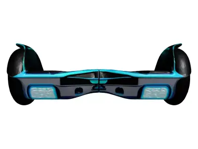 Futuristic Neon Hoverboard 3D Model 3D model