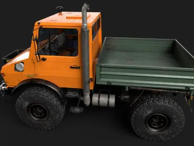 Unimog U1650 Low-poly 3D model