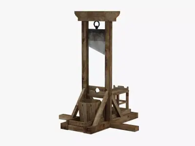 Lowpoly Guillotine Low-poly 3D model