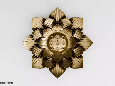 Lotus Incense Burner 3D model