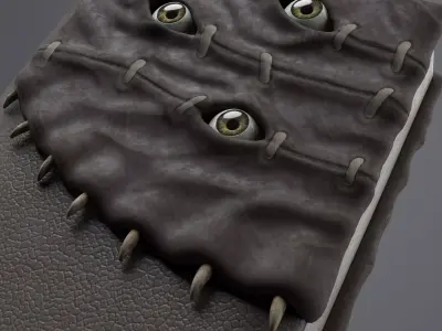 Leather book 3D model