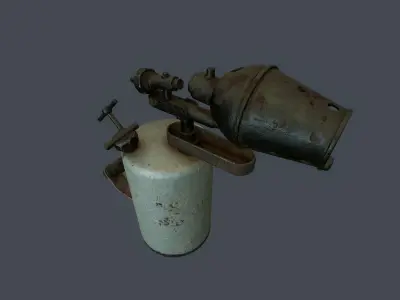 Old Flame Thrower Low-poly 3D model