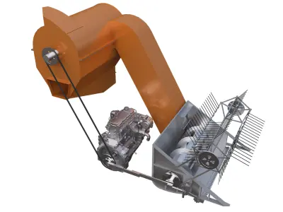 Small harvester 3D model