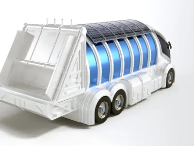 Garbage truck 3D model from CGTrader - PBR