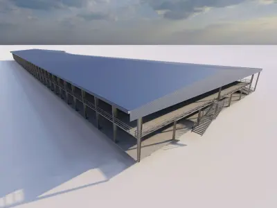 Warehouse-Warehouse Building 3D model shop