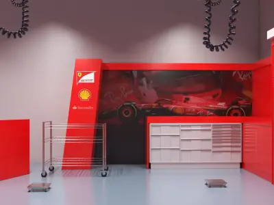 Formula 1 Garage 3D model