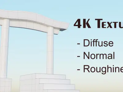 Torri japan Low-poly 3D model