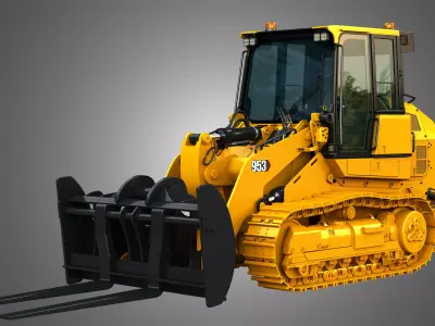 953 Track Loader - Fork 3D model