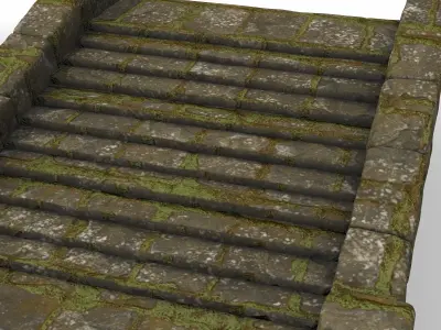 staircase ancient 04  3D model
