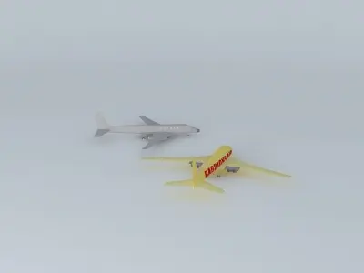 Airplane two airplanes Free 3D model