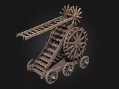 Medieval Siege Ladder  Simple Tool of Bold Assault 3D model