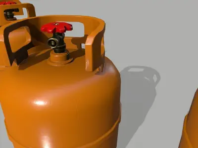 Propane Tank Low-poly 3D model 11
