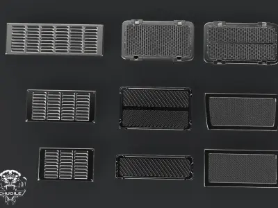 Vents - Kitbash Low-poly 3D model