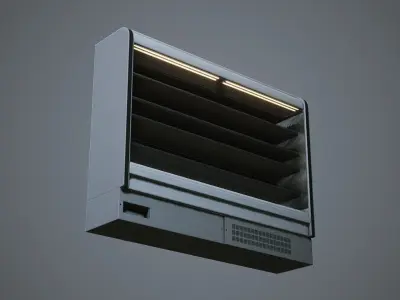 Industrial Convenience Store Fridge Refridgerator Low-poly 3D model