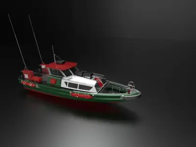 Aluminium Patrol Boat 3D model