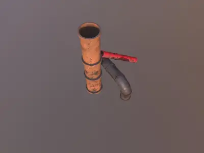 Industrial Pipes Low-poly 3D model purchase