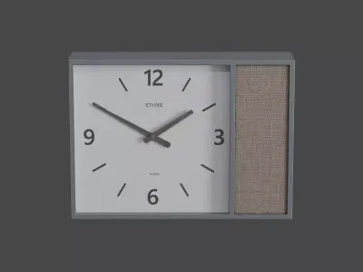 Low-Poly Japanese Retro Wall Clock Low-poly 3D model