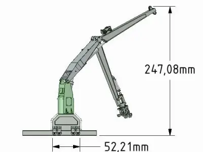 Anchor handling crane 3D print model