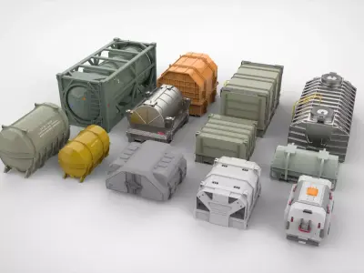 sci fi Container 1 3D model
