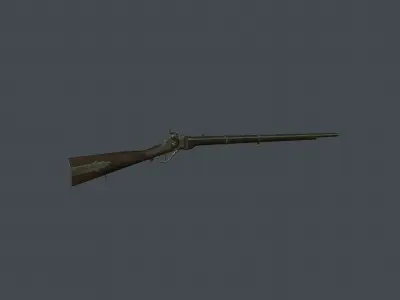 Sharps Rifle Low-poly 3D model