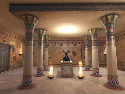 Temple of the Pharaoh VR Low-poly 3D model
