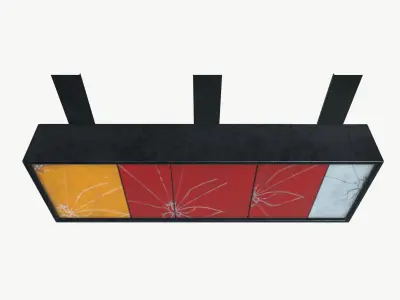 Tipper Truck Tail Light Broken Low-poly 3D model