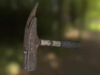 Claw Hammer low poly 3D model Low-poly 3D model
