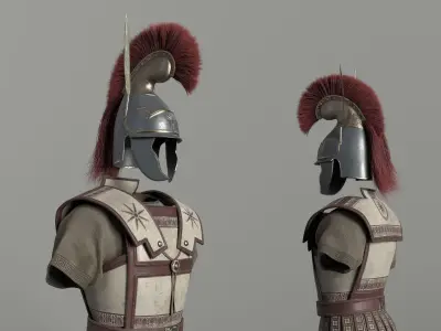  Macedonian Pezhetarios - Greek Armor  Low-poly 3D model
