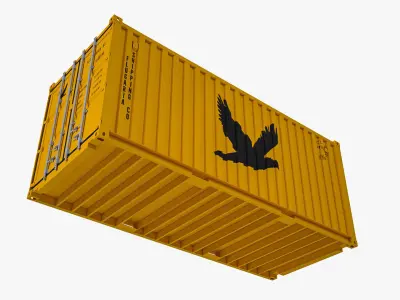 20 ft Dry Van Shipping Container 3D model