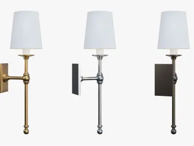 classic 19in tail sconce 3D model