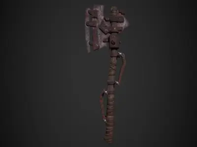 AXE for Zombie or Post Apocalypse Low-poly 3D model