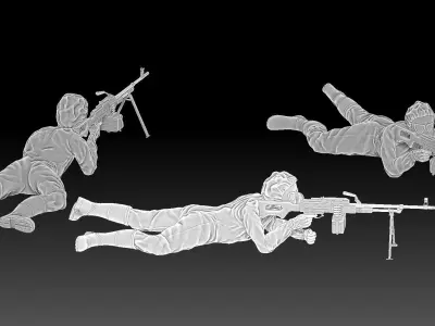 Hazmat soldiers 3D print model