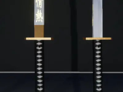 Katana Sword Free low-poly 3D model buy