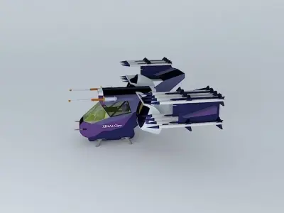 XH4A4 Claw Assault spacecopter class Free 3D model