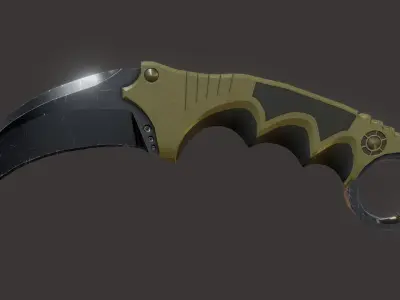 Tactical Karambit Low-poly 3D model