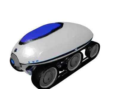 Futuristic Robotic Surveillance Rover 3D model