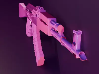 High Poly AKM 3D model