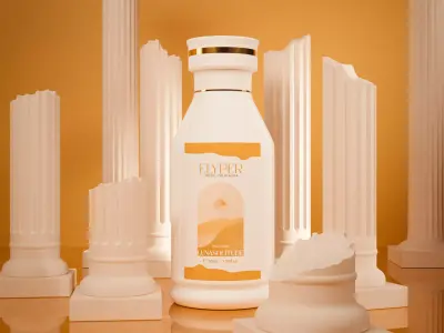 Cosmetic Skincare Product 3D Model Perfume Packaging Set Low-poly 3D model