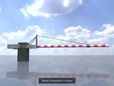 All Railway Crossing Barriers   3D Model Pack