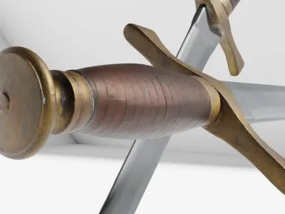 Daggers two swords Low-poly 3D model