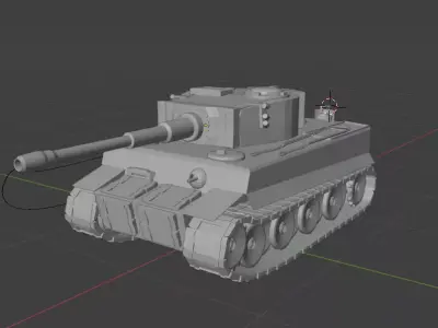 World War 2 Tiger 1 German Tank Free 3D model