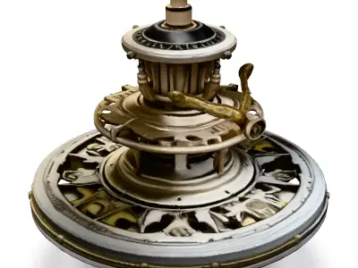 Steampunk Gyro Compass 3D Model Low-poly 3D model