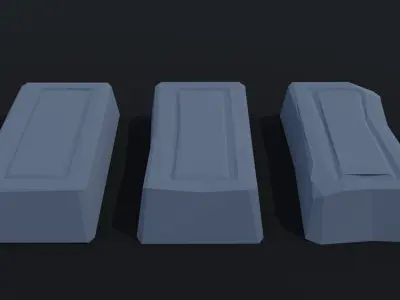 Cartoon fantasy ingots Polygonal Style Low-poly 3D model